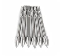 SHARROW Archery Insert Arrow Tips Arrow Bullet Field Points 120 Grains Tungsten Steel Targeting Practice Insert Arrowheads for ID 3.2mm Arrows Shafts (3, Silver, OD: 5.0mm)