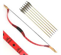 SHARROW Archery Traditional Bow Recurve Bow and Arrows Set Handmade Longbow Wooden Mongolian Horsebow Hunting Bow 20-50lbs for Adult Shooting Practice (20lbs, Type 5)
