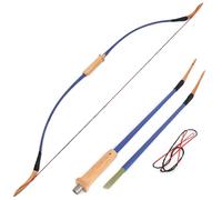 SHARROW Archery Traditional Longbow Takedown Recurve Bow Detachable Hunting Bow Horsebow English Long Bow 15-40lbs for Adult Outdoor Hunting (Blue, 40lbs)