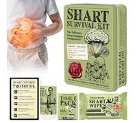 Sharting Survival Kit Gag Gift, Prank Gag Gift Set Funny Stocking Stuffers for Men, Poop Prank Survival Kit for Family Friends(A)