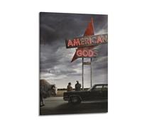 SHARU I EBRHU American Gods Poster Wall Art Canvas Poster Modern Painting for Living Room Bed Room 24x36inch(60x90cm) Frame-style