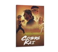 SHARU I EBRHU Cobra Kai Poster Wall Art Canvas Poster Modern Painting for Living Room Bed Room 16x24inch(40x60cm) Frame-style