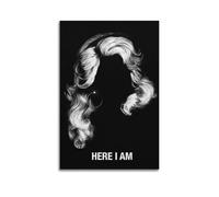 SHARU I EBRHU Dolly Parton Here I Am Poster Wall Art Canvas Poster Modern Painting for Living Room Bed Room 24x36inch(60x90cm) Unframe-style