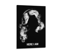 SHARU I EBRHU Dolly Parton Here I Am Poster Wall Art Canvas Poster Modern Painting for Living Room Bed Room 20x30inch(50x75cm) Frame-style