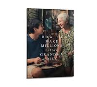 SHARU I EBRHU How to Make Millions before Grandma Dies Poster Wall Art Canvas Poster Modern Painting for Living Room Bed Room 24x36inch(60x90cm) Frame-style