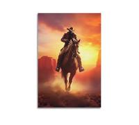 SHARU I EBRHU The Knight of The West Poster Wall Art Canvas Poster Modern Painting for Living Room Bed Room 16x24inch(40x60cm) Unframe-style