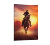 SHARU I EBRHU The Knight of The West Poster Wall Art Canvas Poster Modern Painting for Living Room Bed Room 20x30inch(50x75cm) Frame-style