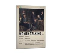 SHARU I EBRHU Women Talking Poster Wall Art Canvas Poster Modern Painting for Living Room Bed Room 20x30inch(50x75cm) Frame-style