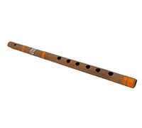Sharvgun 17 Inch Indian Traditional Flute G-Tune Bamboo Wood Handmade Carved Basuri Brown Assorted Thread Colour Musical Instruments With Velvet Gift Pouch