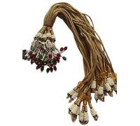 SHARVGUN - 6 Pieces Necklace with Pearls, Dori Metal Brass Rope for Silk Thread, Terracotta and Quilling Jewelry, Dori Necklace, Brass, No Gemstone