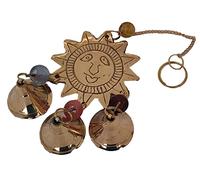 Sharvgun Brass Wind Chimes Retro Sun Pattern 3 Bells Hanging Home, Garden, Outdoor Decoration Gift For Mother, Father Neighbour Hanging Gifts