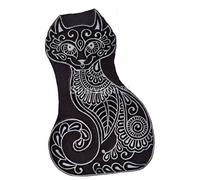 Sharvgun Indian Decorative Wooden Textile Stamps Cat Motif Pottery Craft Printing Block Wooden Printing Block Hand Carved Textile Wooden Stamps for Fabric