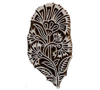 Sharvgun Indian Handcarved Flower Motif Printing Blocks Craft Art Textile Pottery Henna Tattoo Scrapbook Wooden Stamps Print Block Wooden Printing Block hand carved Textile wooden stamps for fabric