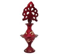 Sharvgun Vintage Surmadani, Kohl Bottle With Stick, Eye Liner Pot, Brass Surma Dani Box Kajal Holder Islamic Make Up Accessories-3.2" Tall Red