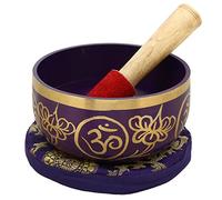 Sharvgun Violet Buddhist Singing Bowl - Tuned to The 7th Chakra Crown Chakra - Fine Quality Brass - 5 Inches - Ideal for Meditations, Ayurveda & Yoga