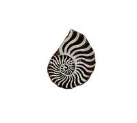 Sharvgun Wooden Sea Shell Pattern Textile Printing Block Clay Potter Craft Henna Tattoo Scrapbook Stamps Wooden Printing Block Hand Carved Textile Wooden Stamps for Fabric