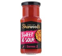 Sharwood's Chinese Sweet & Sour Stir-Fry Sauce - Tangy Tomato & Pineapple Sauce, Quick-Cook & Vegetarian, 195 g Jar (Pack of 1)