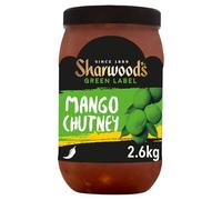 Sharwood's Green Label Mango Chutney - Sweet & Tangy Indian-Style Condiment, Catering Size Jar for Curries, Snacks, Sandwiches & Marinades, 2.6 Kg (Pack of 1)