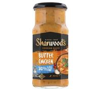 Sharwood's Indian Butter Chicken Sauce - 30% Less Fat, Creamy Tomato & Mild Spice Blend, Vegetarian Friendly, 420 g Jar (Pack of 1)