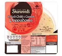 Sharwood's Spicy Chilli & Cumin Poppodums Ready to Eat (8) - Pack of 6