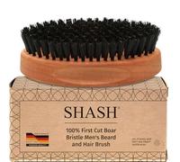 SHASH Captain 100% Boar Bristle Hair Brush - Made in Germany | Naturally Conditions, Improves Texture, and Stimulates the Scalp | Ideal for Thin to Normal Hair