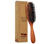 SHASH Since 1869: The Classic 100% Boar Bristle Hair Brush - Made in Germany for Thin to Normal Hair | Naturally Conditions, Improves Texture, Exfoliates, Soothes, and Stimulates the Scalp