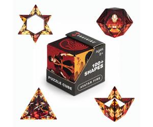 SHASHIBO Avatar The Last Airbender Shape Shifting Box - STEM Magnetic Fidget Cube that Transforms Into Over 100 Shapes, Download Fun in Motion Toys Mobile App (Fire)