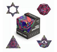 SHASHIBO Shape Shifting Box - Award-Winning, Patented Fidget Cube w/ 36 Rare Earth Magnets - Transforms Into Over 70 Shapes, Download Fun in Motion Toys Mobile App (Artist Series - Chaos)
