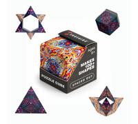 SHASHIBO Shape Shifting Box - Award-Winning, Patented Fidget Cube w/ 36 Rare Earth Magnets - Transforms Into Over 70 Shapes (Spaced Out)