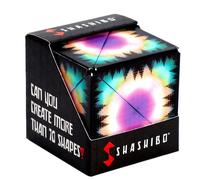 SHASHIBO Shape Shifting Box - Award-Winning, Patented Fidget Cube w/ 36 Rare Earth Magnets - Transforms Into Over 70 Shapes (Moon)