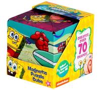 Shashibo Spongebob Squarepants Shape Shifting Box - STEM Fidget Toy with Ultra Strong Magnets - Sensory Puzzle Cube Transforms Into 100+ Shapes, Easter Basket Stuffers Gift for Kids (Beach Buddies)