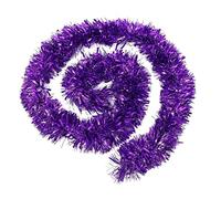 SHATCHI 1.8m/6Ft Purple Luxury Deluxe Chunky Christmas Tinsel Garland Xmas Tree Decorations