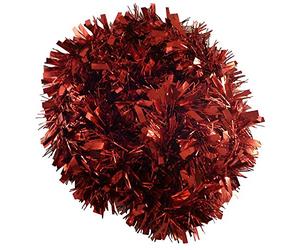 SHATCHI 1.8m/6ft Red Luxury Deluxe Chunky Christmas Tinsel Garland Xmas Tree Decorations