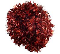 SHATCHI 1.8m/6ft Red Luxury Deluxe Chunky Christmas Tinsel Garland Xmas Tree Decorations, one
