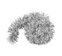 Shatchi 1.8m Luxury Deluxe Chunky Christmas Tinsel Garland Xmas Tree Decorations in Silver Shatchi Silver