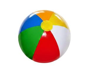 SHATCHI 1 Pc 16 Inch Inflatable Rainbow Beach Ball, Multicolour Blow Up Pool Toy for Swimming Pool Parties, Summer Outdoor Water Games, Holiday Beach Play, Garden Fun and Pool Party Decoration