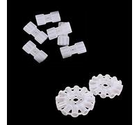 SHATCHI 10 Round and 10 Square Glowstick Connectors - Durable Clear Plastic Material - Prolonged Illumination Child-Safe Design Creative Art Craft Possibilities Christmas Halloween Themed Parties