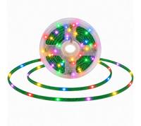 Shatchi 100 Led Multicolour String Lights, 10M Green Cable, 8 Modes Timer Ip44