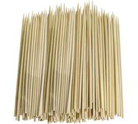 SHATCHI 100 Pcs (15cm/6inch) Bamboo Skewers Shish Kebab, Biodegradable Wooden BBQ Sticks for Meat, Fruit,Grilling,Barbecue,Candy Floss,Cocktails,Platters, Natural, 15cm