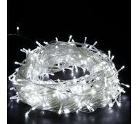 Shatchi 1000 Cool White LED Clear Cable Multi Fun String Lights-100m Shatchi White