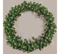 Shatchi 100Cm Prelit Green Imperial Wreath For Christmas Decoration 150Led