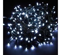 Shatchi 100LEDs Christmas Fairy String Lights Indoor/Outdoor Green Cable Main power Memory Auto Timer in White Shatchi White