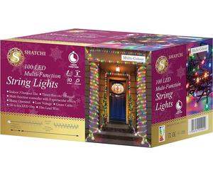 Shatchi 100LEDs Multifunction Timer String Fairy Lights 10M Indoor/Outdoor Decorations Shatchi Multicolor