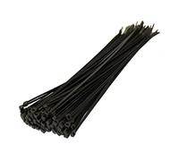 SHATCHI 100pcs-500pcs Black Strong Nylon Plastic Cable Ties Zip Tie Wraps Organizer Self Locking 100mm/200mm/300mm Long, 500pcs