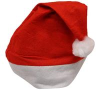 Shatchi 100Pcs Christmas Felt Hat Santa Costume Xmas Fancy Dress Fun Party Accessories , Red/white