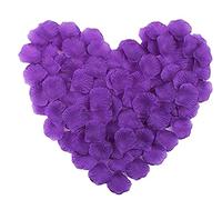 100pcs Dark Purple Silk Rose Petals Wedding Mothers Day Wedding Confetti Anniversary Table Decorations Shatchi Purple One Size