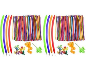 SHATCHI 100pcs Modelling Balloons Twisting Large Mixed Coloured Art Craft Kit For Kids Birthday Party Decorations Bag Filler,Multicolour,30cm (Pack of 2)