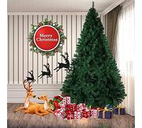 Shatchi 10FT / 3.0M Alaskan Pine Green Artificial Christmas Tree Bushy, 1934 Tips Xmas Home Decorations, PVC, 300CM / 10FT Green