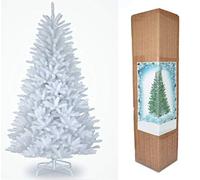 Shatchi 10FT / 3.0M Alaskan Pine White Artificial Christmas Tree Bushy, 1934 Tips Xmas Home Decorations, PVC, 300CM / 10FT White