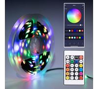 Smart Fairy Lights 10M, Music Sync, Bluetooth App and Remote Control, RGBIC Colour Changing for Xmas Party/Wedding/Gaming Room Decoration, USB Power or Battery Operated IP68 Waterproof Outdoor Lights